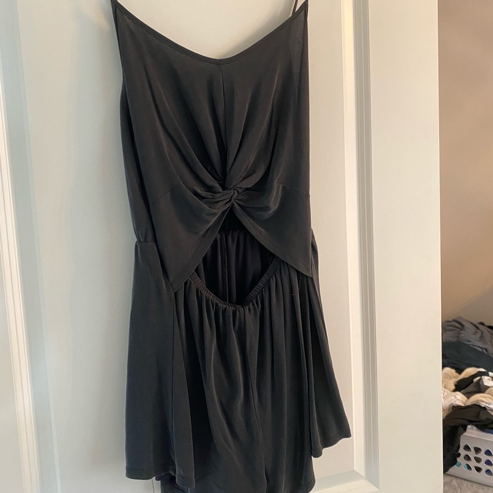 Sienna Sky | Black Twist Front Romper